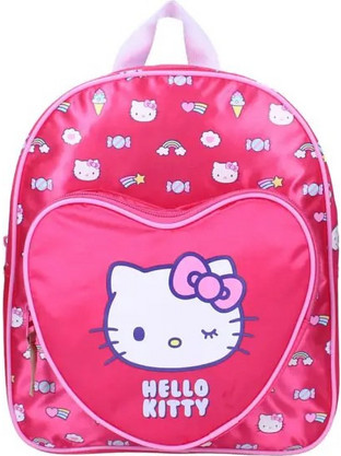 Hello Kitty Follow The Rainbow Heart Σχολική Τσάντα Πλάτης Νηπιαγωγείου Φούξια VADO230-00574