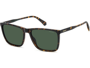 Polaroid Eyewear PLD4180S 086UC Ανδρικά Γυαλιά Ηλίου Τετράγωνα Κοκάλινα Ταρταρούγα με Πράσινο Φακό