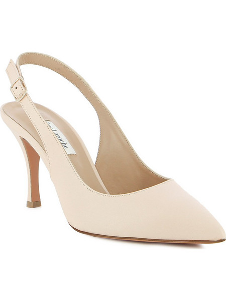 Guy Laroche Γόβες Slingback Δερμάτινες με Τακούνι Στιλέτο Εκρού 394-55
