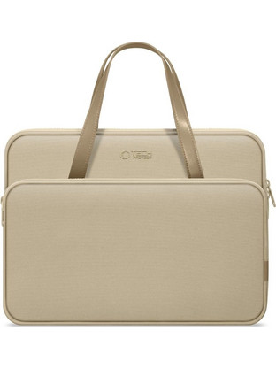 Tech-Protect Carrying Bag Τσάντα Laptop Ώμου 14" Desert Beige