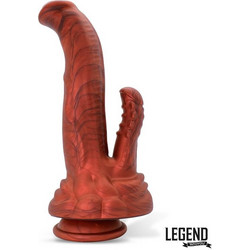 Legend Bycephalor Dildo με Βεντούζα 23.5cm Κόκκινο