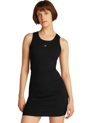 Tommy Jeans Mini Καλοκαιρινό Καθημερινό Φόρεμα Μαύρο DW0DW20674-BDS