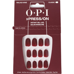 OPI Malaga Wine Square Tips Νυχιών με Κόλλα 30τμχ