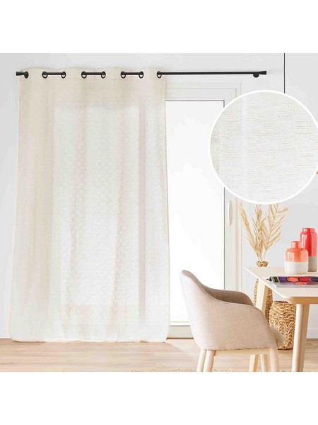 Douceur d'interieur Κουρτίνα Παραθύρου με Τρουκς 140x260 Logan 1612723 Λευκό