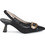 Hispanitas Γόβες Slingback Δερμάτινες με Λεπτό Ψηλό Τακούνι Μαύρες HV253957