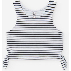 Losan Παιδικό Crop Top Αμάνικο Λευκό Navy Μπλε LJGAP010325025