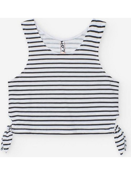 Losan Παιδικό Crop Top Αμάνικο Λευκό Navy Μπλε LJGAP010325025