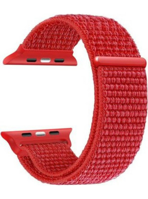 Ksix Comfy Λουράκι Υφασμάτινο Red (Apple Watch 42 / 44 / 45 / 49mm)