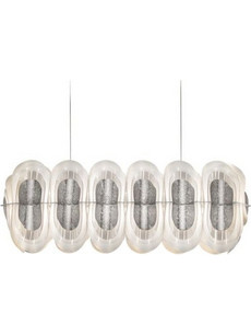 Slamp Κρεμαστό Φωτιστικό Οροφής Μονόφωτο LED με Θερμό Λευκό Φως Ασημί FRDSXXLSLV01T00LINEU