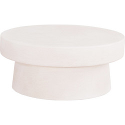 HomeMarkt Santorini Βοηθητικό Τραπεζάκι Σαλονιού MDF με Ξύλινη Βάση Φ80xΥ35cm HM18050