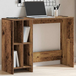 vidaXL Γραφείο Ξύλινο με Βιβλιοθήκη 102.5x35x75cm 856630