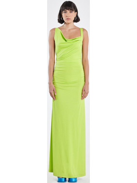 Love + Alicia Melinda Maxi Καλοκαιρινό Φόρεμα για Γάμο / Βάπτιση Lime 321141