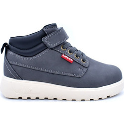 Levi's Arizona Παιδικά Μποτάκια Γκρι Δερμάτινα με Σκρατς VARI0001S-0014