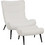 Pakoworld Μπερζέρα με Υποπόδιο Λευκή Silla 110-000095