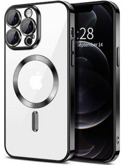 Techsuit Luxury Crystal Back Cover Black (iPhone 12 / 12 Pro)