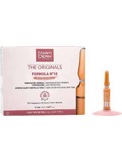 MartiDerm The Originals Formula No10 Αντιγηραντικό Ενυδατικό Serum Προσώπου για Σύσφιξη με Βιταμίνη C SPF30 10x2ml