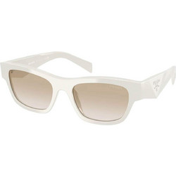 Prada PRB09S 26A80M Γυναικεία Γυαλιά Ηλίου Τετράγωνα Κοκάλινα Λευκά με Καφέ Φακό
