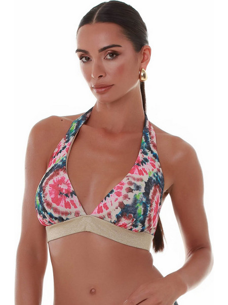 Bluepoint Bikini Top Τριγωνάκι με Ενίσχυση Πετρόλ Φούξια 25066018D-40