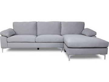 Woodwell Alex Γωνιακός Καναπές Αριστερή Γωνία Γκρι 260x130x82cm Ε966,20