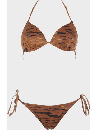 Gsecret Bikini Set Τριγωνάκι Animal Print Ταμπά C6006-32670