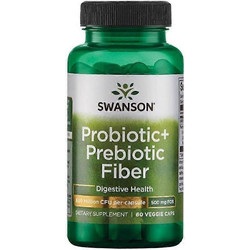 Swanson Probiotic Prebiotic Fiber Προβιοτικά Πρεβιοτικά & Φυτικές Ίνες 60 Κάψουλες