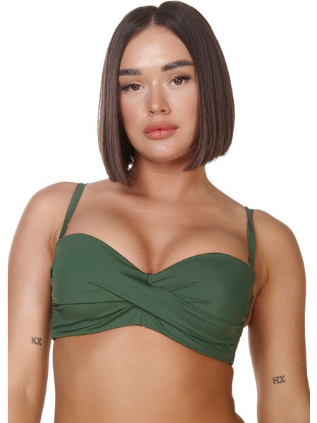 Bluepoint Bikini Top Strapless με Ενίσχυση Χακί 25066093D-26