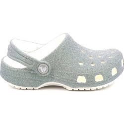 Crocs Iridescent Glitter Παιδικά Παπούτσια Θαλάσσης για Κορίτσι Ανατομικά Ασημί 210986-100