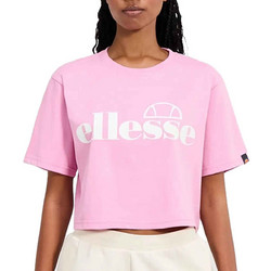 Ellesse Fundamentals Silo Tee Γυναικείο Αθλητικό Crop Top Ροζ SGZ16452-814
