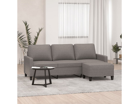 vidaXL Τριθέσιος Καναπές Εκρού 198x77x80cm 3201044
