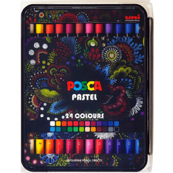 Uni-Ball Posca Pastel Κηρομπογιές Σετ 24τμχ