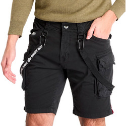 Alpha Industries Ανδρική Βερμούδα Cargo Μαύρη 116213-03