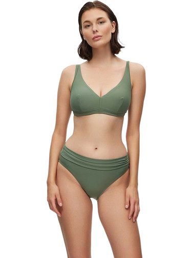 Minerva Ψηλόμεσο Bikini Slip Χακί 90-90334-707