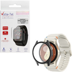 Volte-Tel Πλαστική Θήκη Tempered Glass για Samsung Galaxy Watch 7 40mm Μαύρη