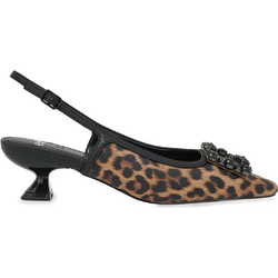 Exe Γόβες Slingback με Λεπτό Χαμηλό Τακούνι Μπεζ Καφέ U47002552019
