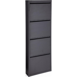 Bizzotto Παπουτσοθήκη Μεταλλική Eyvin Μαύρη M50xΠ15xY139.3cm 0748728