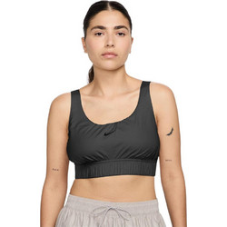 Nike Sportswear Chill Poplin Αθλητικό Μπουστάκι με Μέτρια Στήριξη Μαύρο HM6973-010