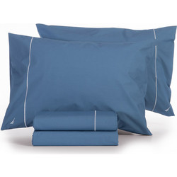 Nef-Nef Σετ Σεντόνια Υπέρδιπλα Βαμβακερά 240x270 Nautica Nau Wave Solid Blue