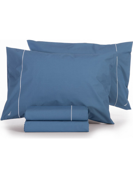 Nef-Nef Σετ Σεντόνια Υπέρδιπλα Βαμβακερά 240x270 Nautica Nau Wave Solid Blue