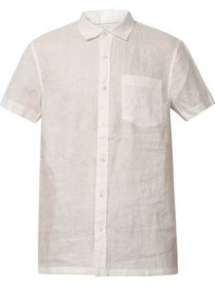 Scotch & Soda Ανδρικό Πουκάμισο Βαμβακερό Κοντομάνικο Κανονική Γραμμή Λευκό 180572-101