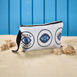 WhiteEgg Z/313 Γυναικείο Νεσεσέρ Παραλίας 21x5x12cm Λευκό