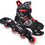 Tempish RS Ton Duo Led Inline Αυξομειούμενα Rollers Μαύρα Κόκκινα