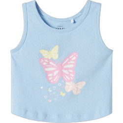 Name It Butterfly Παιδικό T-Shirt Αμάνικο Γαλάζιο Ροζ 13241642
