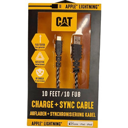 CAT Braided USB-A to Lightning Cable 12W 3m Black 02-2952