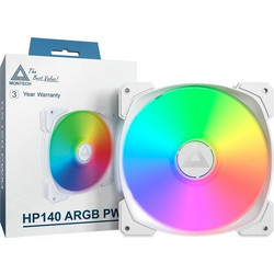 Montech HP140 Case Fan 140mm ARGB με Σύνδεση 3-Pin 4-Pin PWM White