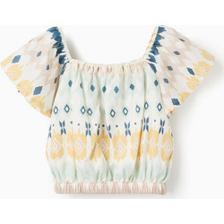 Zippy Παιδικό Crop Top Κοντομάνικο Μπεζ 31070742021