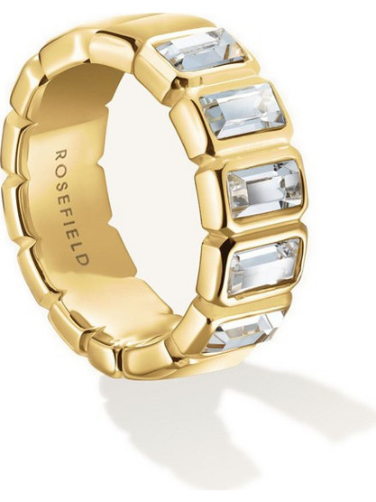 Rosefield Octagon Γυναικείο Δαχτυλίδι Σειρέ Μισόβερο από Ατσάλι Επιχρυσωμένο JRIO54G-J1137