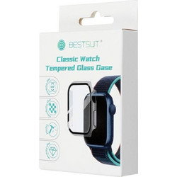 Bestsuit Flexible Πλαστική Θήκη Tempered Glass για Apple Watch 7 / 8 / 9 41mm Ανθρακί