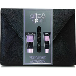 Style & Grace Glitz & Glam Glitter Hand Cream 30ml + Lip Balm 10ml + File + Neseser