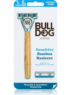 Bull Dog Sensitive Bamboo Ξυραφάκι μιας Χρήσης με Λιπαντική Ταινία + Ανταλλακτική Κεφαλή 1τμχ