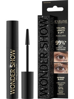 Eveline Wonder Show Black Mascara για Μήκος & Όγκο 7ml